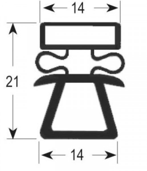 Уплотнитель изоляционный профиль 9162 Ш 380мм Д 225мм наружный размер