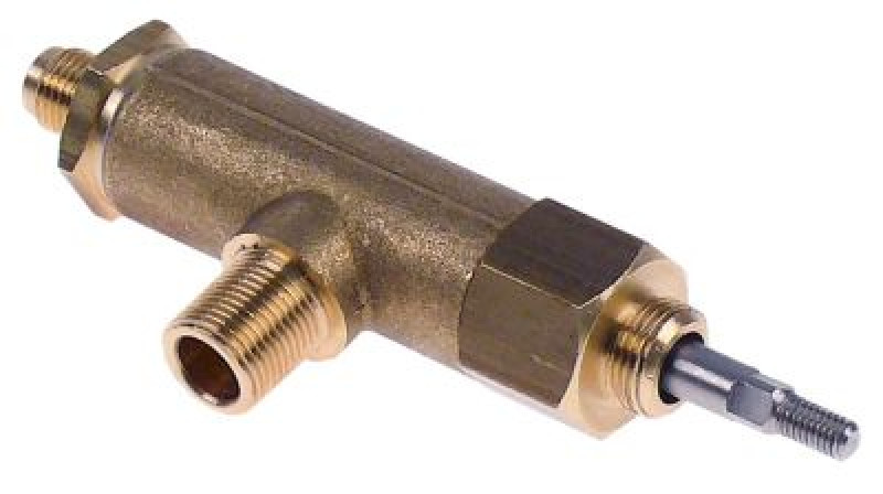 Кран для воды резьба 3/8" вход 1/4" выход 3/8" ось 66мм