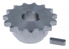 Звездочка цепная В 28мм гнездо для оси ø 20мм зубчики 15 деление 1/2" DIN/ISO 08 B-1