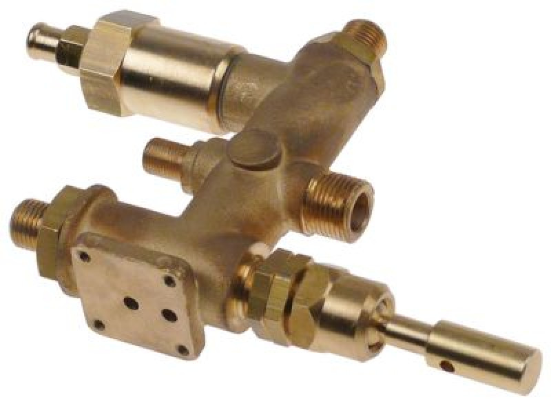 Вентиль наполнительный латунь вход 3/8" с расширительным клапаном выход 1/4"
