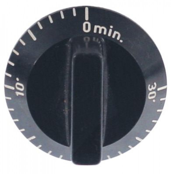 Рукоятка регулировочная время 30 мин ø 55мм ø ось 6x4,6мм срез снизу чёрн.