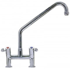 Кран-смеситель двухчастный GEV GASTROTOP PREMIUM арматура два отверстия верхняя керамическая часть