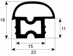 Уплотнитель дверной профиль 2035 Кол-во в уп-вке товар, продаваемый по метрам