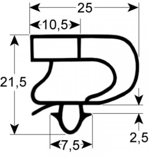 Уплотнитель изоляционный профиль 9041 Ш 460мм Д 592мм посадочный размер посадочный размер