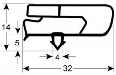 Уплотнитель изоляционный профиль 9797 Ш 440мм Д 560мм посадочный размер