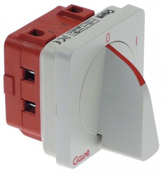 Выключатель поворотный 32А ø ось 5x5мм длина оси 215мм ВЛK-ВЫКЛ положения 0-1 фиксирующ.