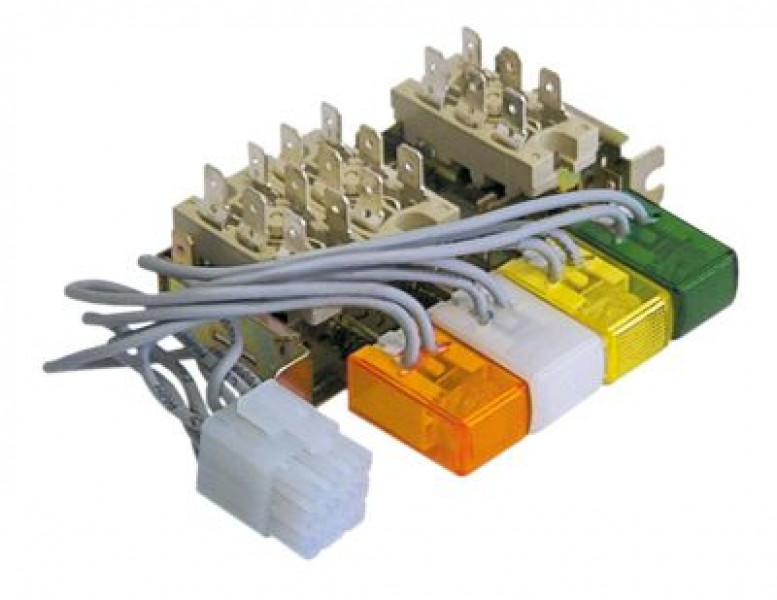 Комплект кнопок монтажные размеры  -  - 4х-кратн. квадратн. с подсветкой  -