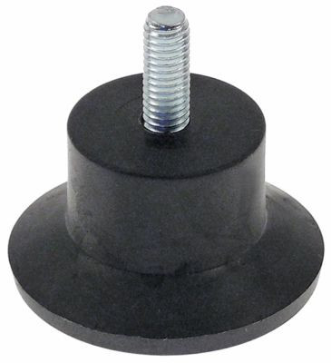 Ножка приборная резьба M6 ø 40мм В 38мм Д2 ø 24,5мм Д резьбы 15мм