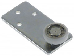 Колёсико ø ролики 22мм Ш1 6мм Д 63мм шаг крепления 38/50мм с держателем