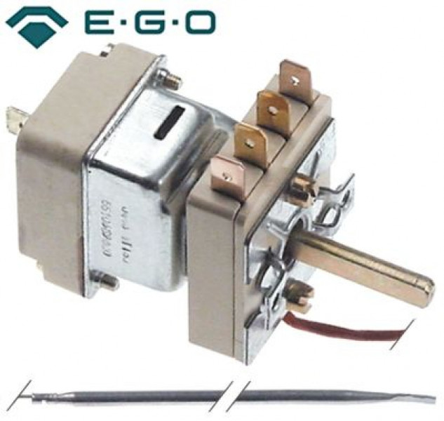 Термостат темп. макс. 260°C 1-полярн. 1NO 16А ø датчик 4мм Д датчик 116мм