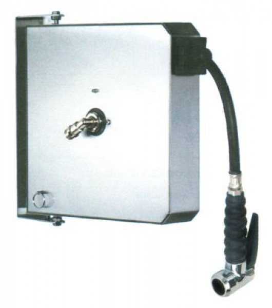 Катушка для шланга длина шланга 3м присоединение 1/2" закрыт. комплект с ручным душем