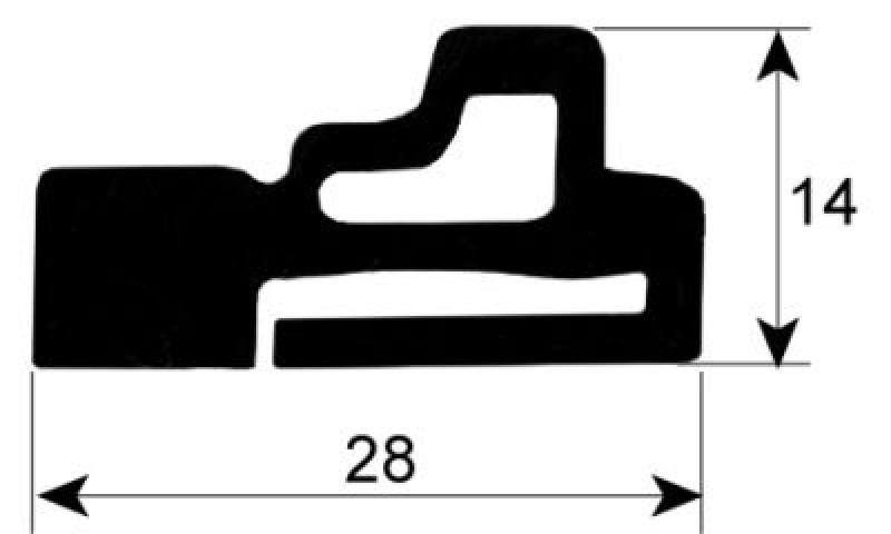 Уплотнитель дверной профиль 2954 Д 700мм
