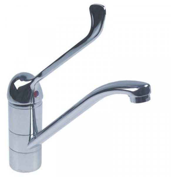 Кран-смеситель однорычажный моноблочный ø монтажный 33мм выгрузка 220мм высота слива 185мм