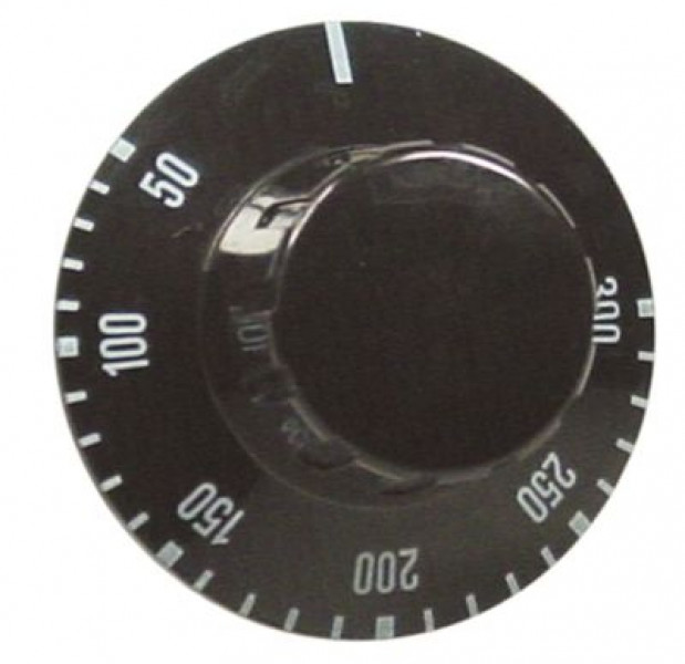 Рукоятка регулировочная термостат темп. макс. 300°C ø 50мм ø ось 6x4,6мм срез сверху