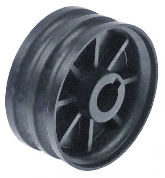 Шкив для круглового ремня пластмасса ABS  двойн. гнездо для оси ø 14мм ширина диска 31мм