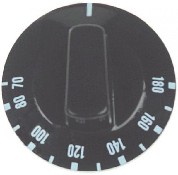 Рукоятка регулировочная термостат темп. макс. 180°C ø 48мм ø ось 6x4,6мм срез сверху