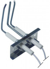 Электрод зажигания Д1 12мм Д2 60мм с фланцем присоединение F 6,3x0,8/2,8x0,8 мм