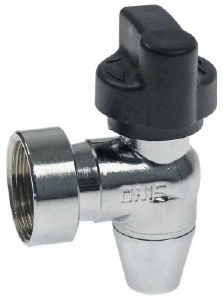 Кран спускной резьба 1″ внутр. резьба хромированная латунь В 40мм Ш 46мм