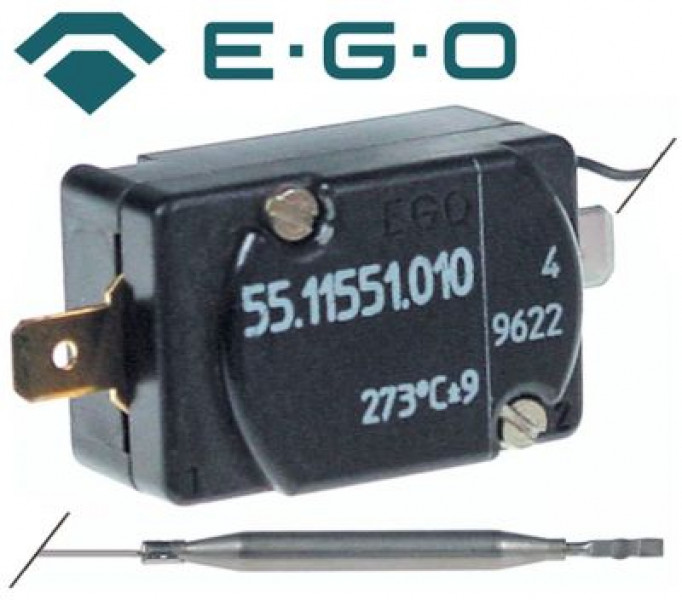 Термостат защитный темп. выкл. 273°C 1-полярн. 16А ø датчик 6мм Д датчик 77мм