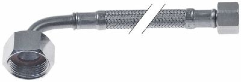 Шланг гибкий оплётка из хромоникелевой стали прям.-изогнут. DN8 Д 1500мм рабочее давление 10бар