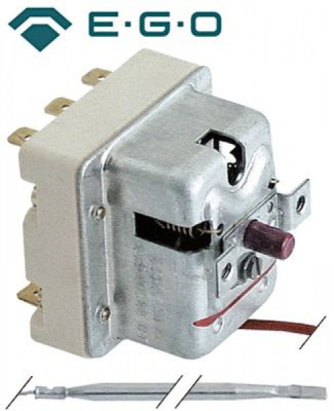 Термостат защитный темп. выкл. 245°C 3-полярн. 3NC 20А ø датчик 4мм Д датчик 120мм