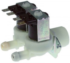 Клапан электромагнитный двойн. прямой пластмасса темп. макс. 90°C вход 3/4" 230 В перем. тока