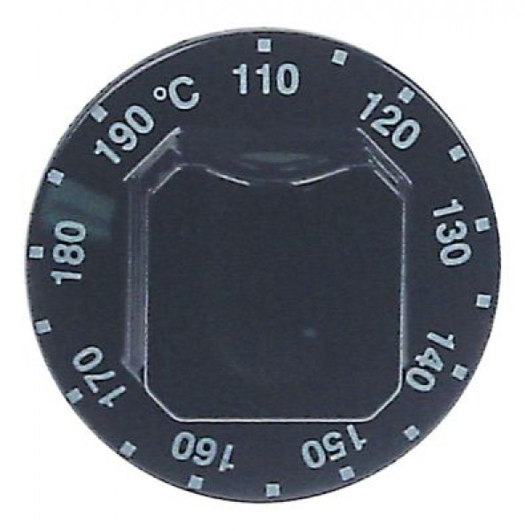 Рукоятка регулировочная термостат темп. макс. 190°C ø 60мм ø ось MERTIKмм чёрн.