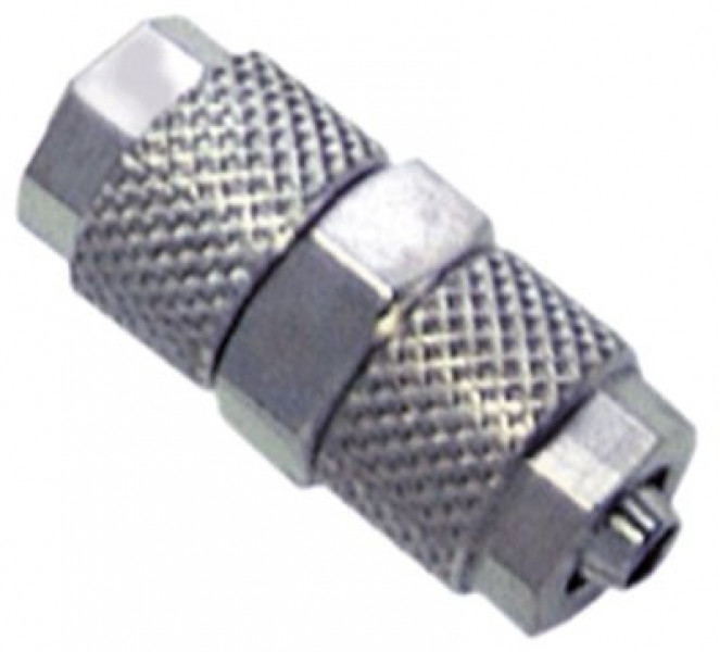 Резьбовое соединение труб никелированная латунь  ø шланга 4x6мм прямой