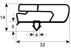 Уплотнитель изоляционный профиль 9797 Ш 350мм Д 370мм посадочный размер