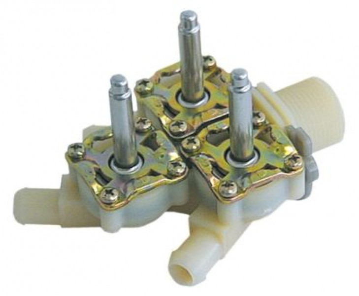 Корпус электромагнитного клапана тройн. прямой 230В пластмасса темп. макс. 90°C вход 3/4" MÜLLER