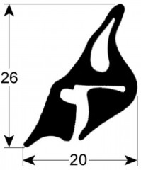 Уплотнитель дверной профиль 2515 Кол-во в уп-вке 1 обхат 1670мм