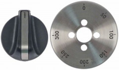 Рукоятка регулировочная 0-300 -°C ø 76мм ø ось 6x4,6мм срез сверху