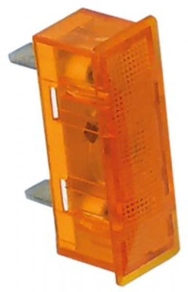 Лампочка сигнальная мм 33,1x10,3мм 400В жёлт. присоединение плоский штекер 6,3 мм