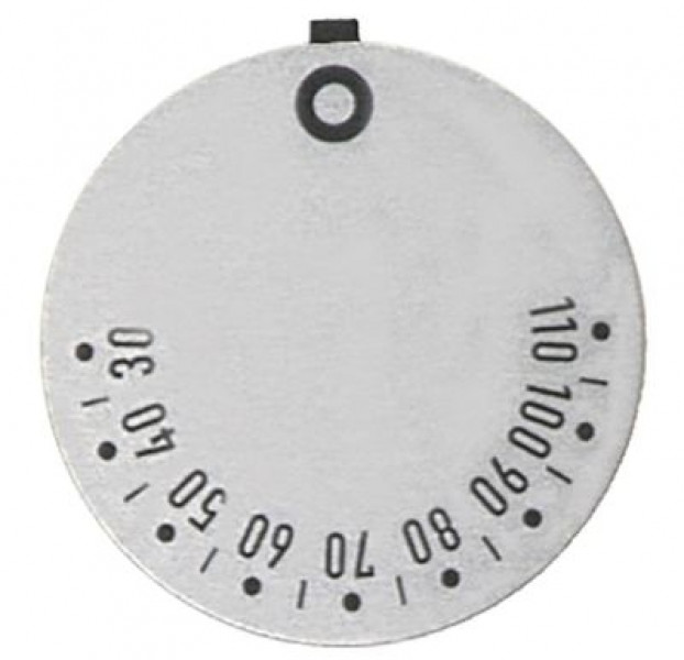 Маркировка регулировочной ручки термостат темп. макс. 110°C 30-110°C серебрист. внеш. ø 45мм