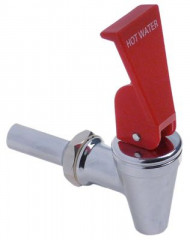 Кран спускной резьба M13x1,25 труба ø 102мм красн. с гайкой подходит для COFFEE QUEEN