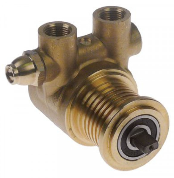 Головка насоса хомутовое соединение присоединение 3/8" NPT латунь Д 82мм с байпасом