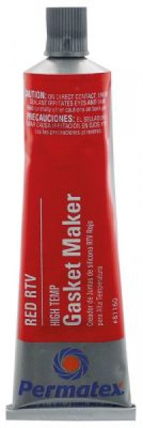Силикон высокотемпературный  темп. макс. 343°C PERMATEX HIGH-TEMP RED RTV SILICONE 85г тюбик