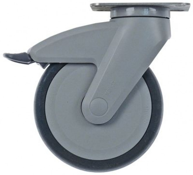 Ролик направляющий пластинчатое крепление  расст-ние меж. отвер-ми 75x50мм В 161мм