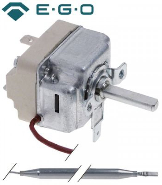 Термостат темп. макс. 70°C 1-полярн. 1NO 16А ø датчик 6мм Д датчик 129мм