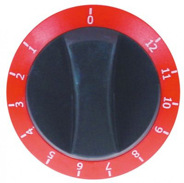 Рукоятка регулировочная регулятор энергии 1-12 ø 76мм ø ось 6x4,6мм срез сверху красн.