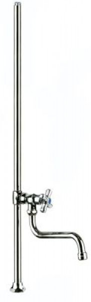 Стояк В 740мм с поворотным вентилем крестообразная ручка со сливом
