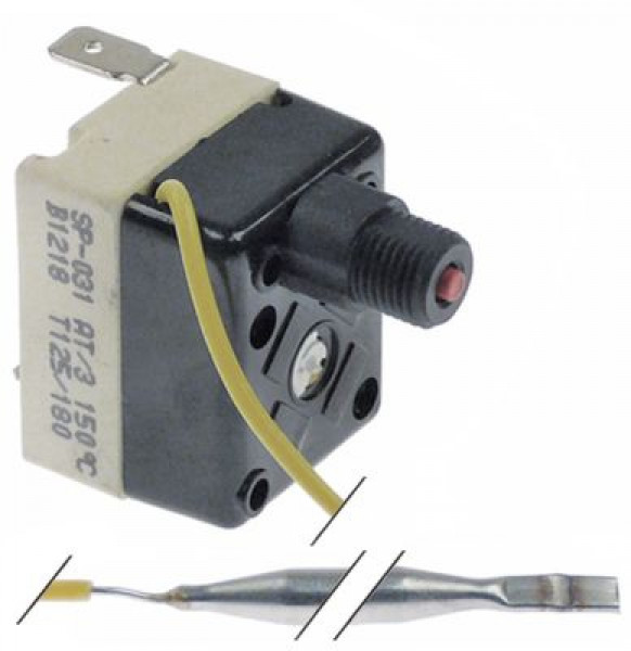 Термостат защитный темп. выкл. 150°C 1-полярн. 1NC 16А ø датчик 6мм Д датчик 65мм