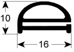 Уплотнитель дверной профиль 2229 Ш 495мм Д 635мм с крепёжным набором подходит для FALCON