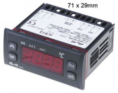 Регулятор электронный 12/24В мм 71x29мм Pt100/TC (J,K) сборка вмонтирование выходы реле 2