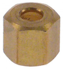 Гайка накидная резьба 3/8" труба ø 3/16"мм латунь Д 10мм ширина зева ключа 11 газ