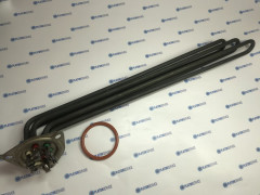 Элемент нагревательный 11000Вт 240В Д 502мм В1 38мм В2 35мм фланец с 3мя отверстиями