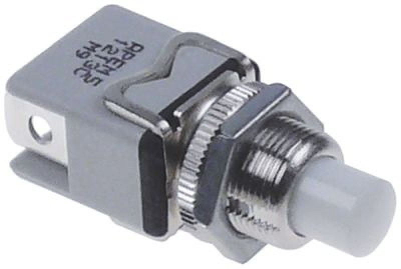 Выключатель нажимной кнопочный монтажные размеры ø12 мм бел. 1NO 250В