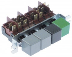 Комплект кнопок 2x сер./чёрн./зелён.  - квадратн.  -  -