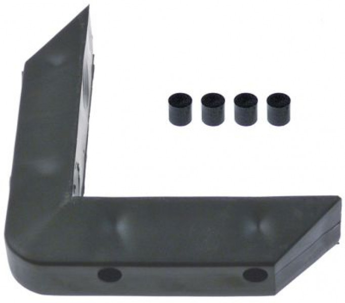 Уголок противоударный пластмасса расст-ние меж. отвер-ми 18мм чёрн. В 35мм Ш 30мм