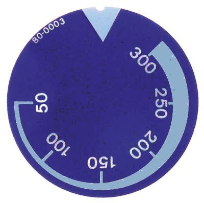 Маркировка регулировочной ручки термостат темп. макс. 300°C голуб. внеш. ø 45мм
